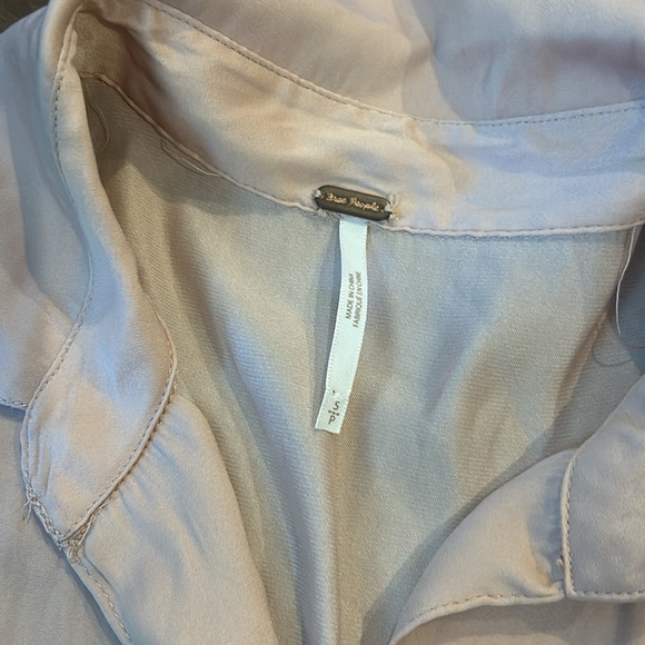 Free people long sleeve small v-neck dusty pink - Picture 3 of 3